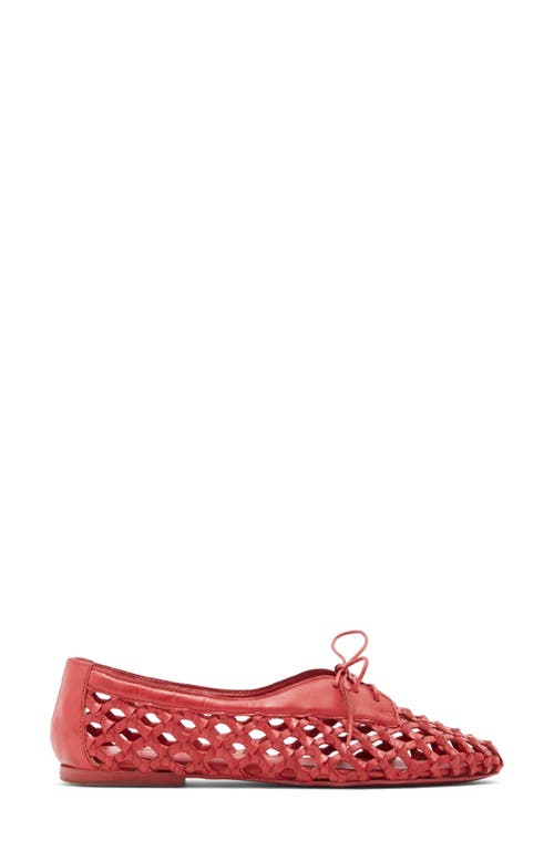 Jeffrey Campbell Zahra Woven Derby In Red