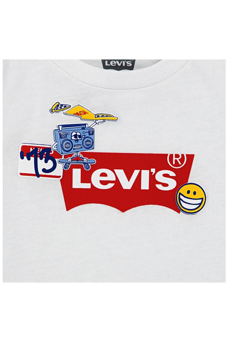 '73 Graphic T-Shirt & Shorts Set, Alternate, color, BRIGHT WHITE