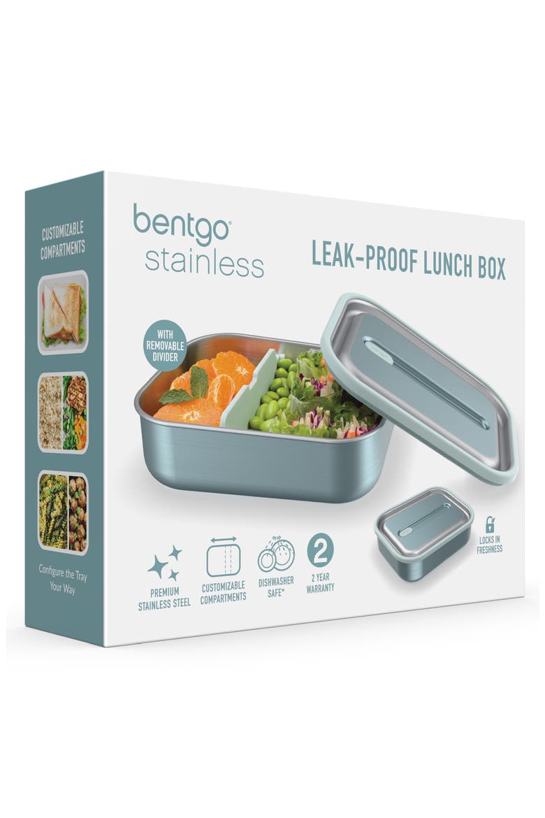 Kids' Stainless Steel Leak-Resistant Lunch Box - Aqua, Main, color, AQUA