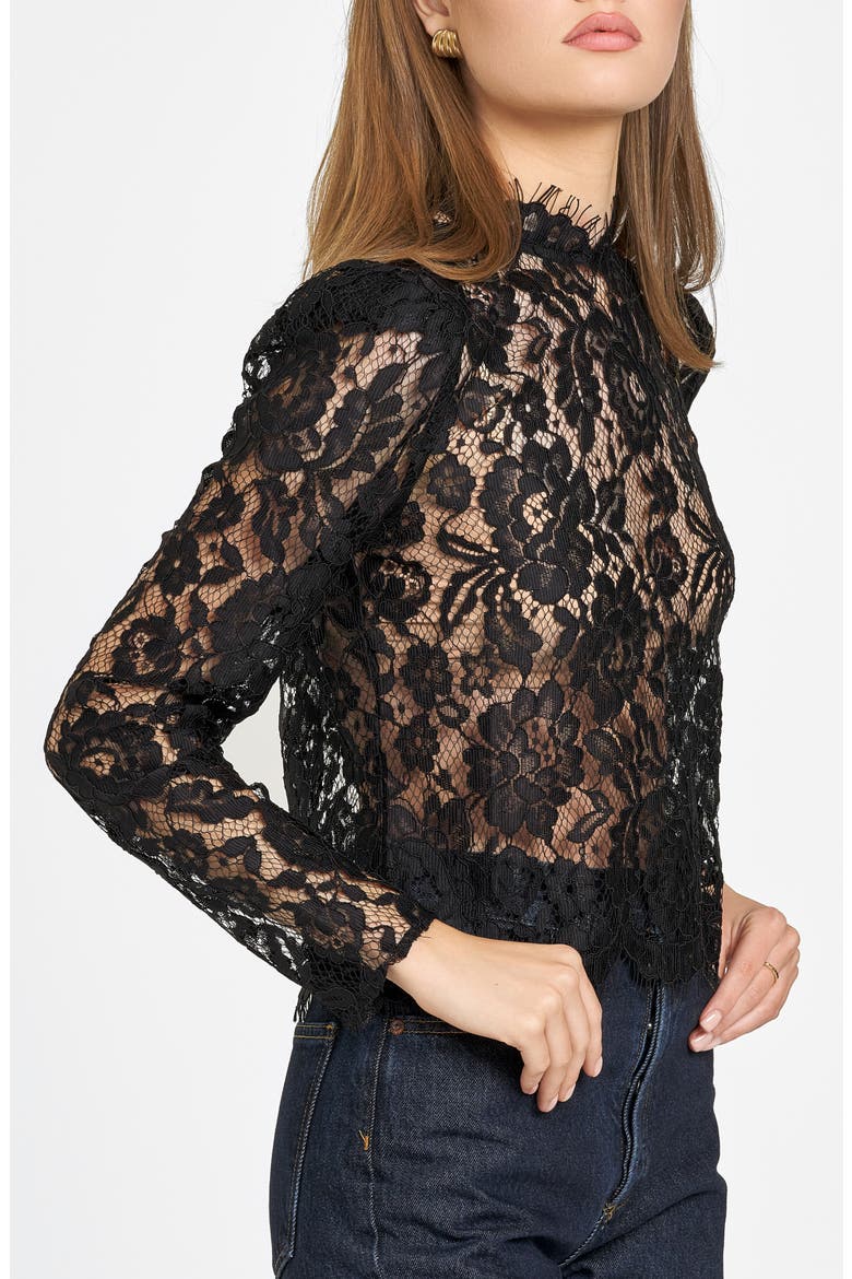 Nell Lace Top, Alternate, color, BLACK