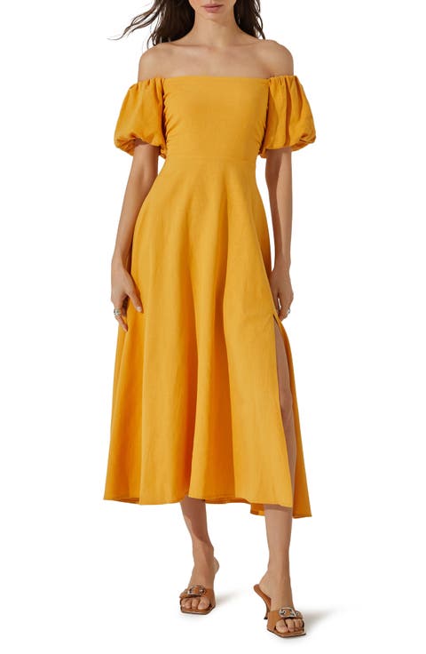 Off the Shoulder A-Line Dress