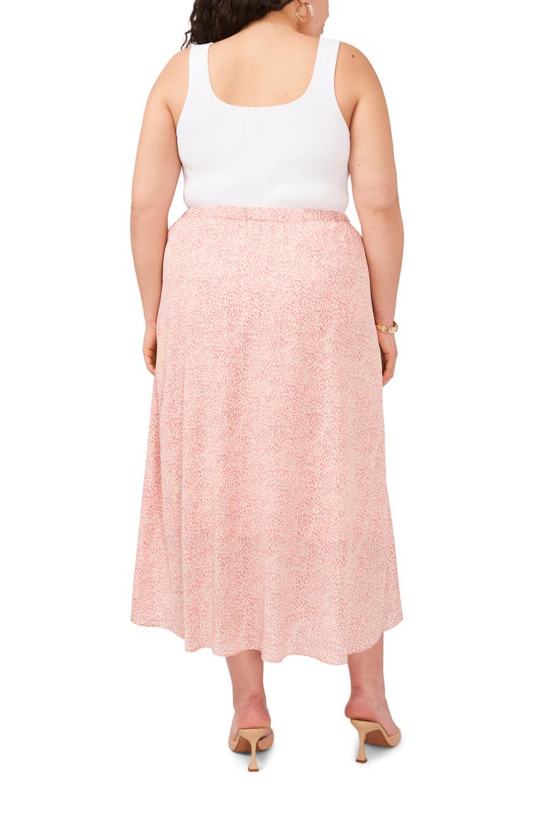 Print Crossover Maxi Skirt, Alternate, color, PINK ORCHID