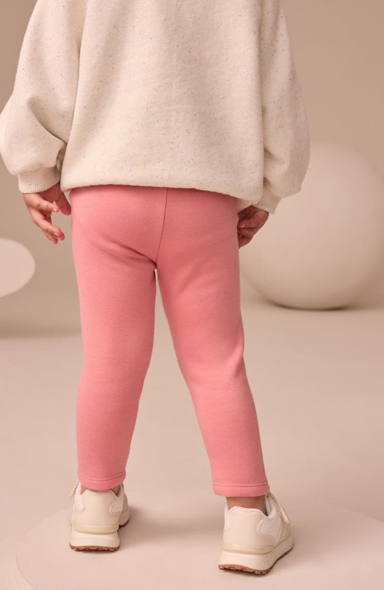NEXT Kids' Bear Knee Patch Leggings, Alternate, color, Pink