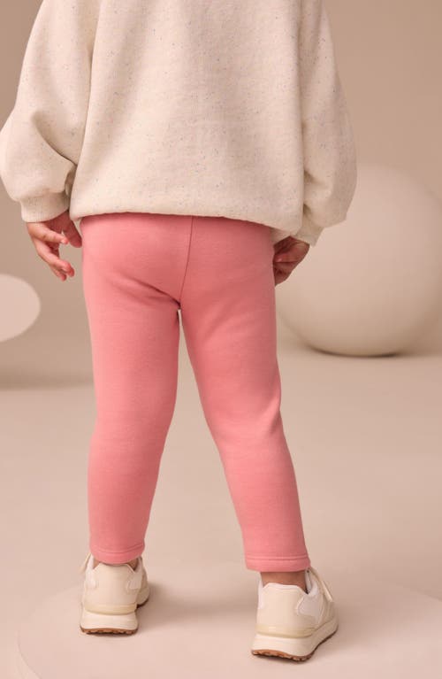 Next Kids' Bear Knee Patch Leggings In Pink