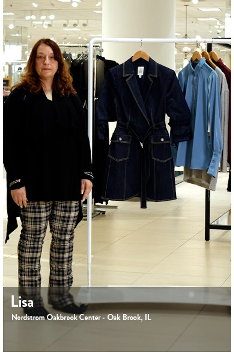 Jenessa Belted Denim Blazer Dress video