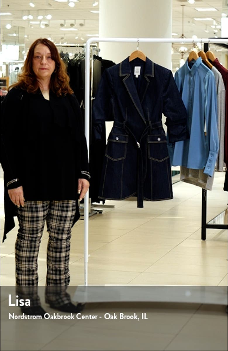 Jenessa Belted Denim Blazer Dress, sales video thumbnail