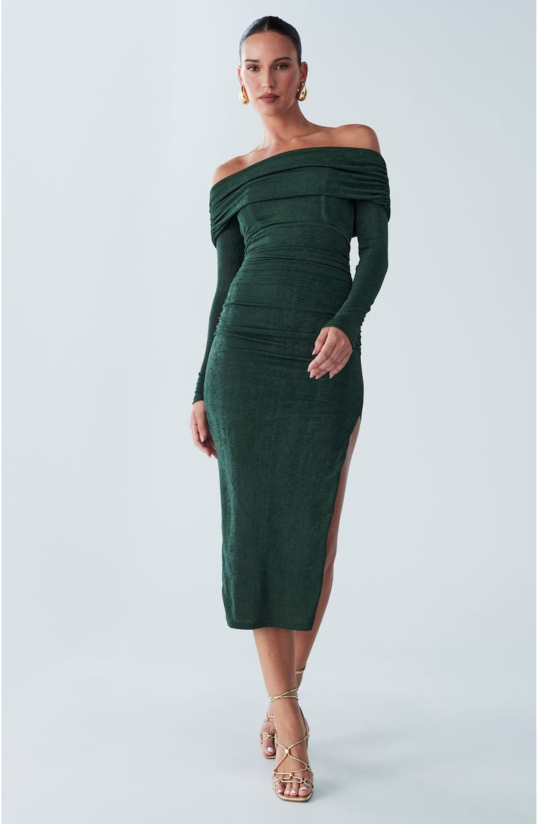 BWLDR Piedra Midi Dress, Alternate, color, Khaki