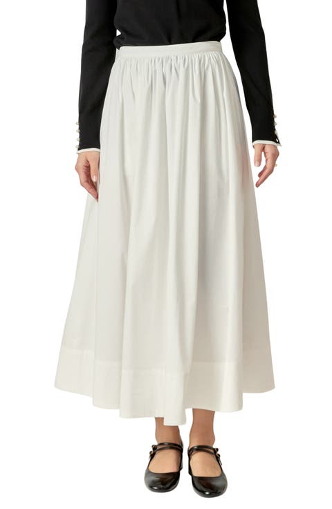 A-Line Cotton Blend Skirt