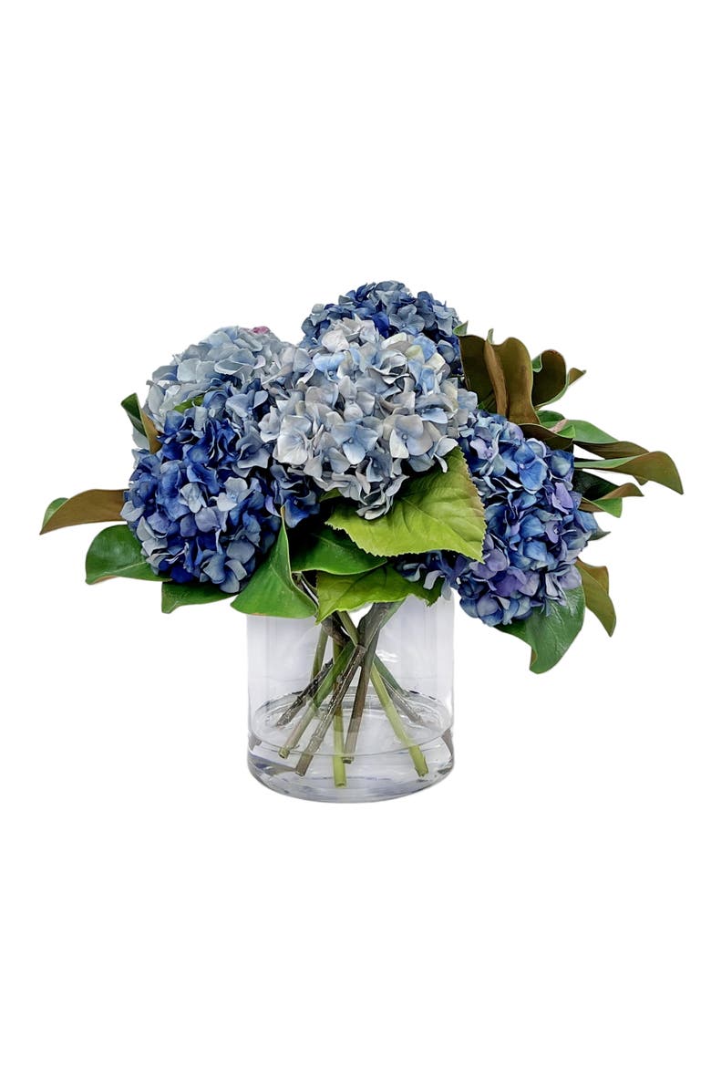 Winward Home Blue Hydrangea In Glass, Main, color, 