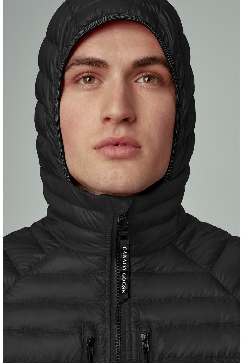 Hybridge Lite 800 Fill Power Hooded Jacket, Alternate, color, BLACK - NOIR