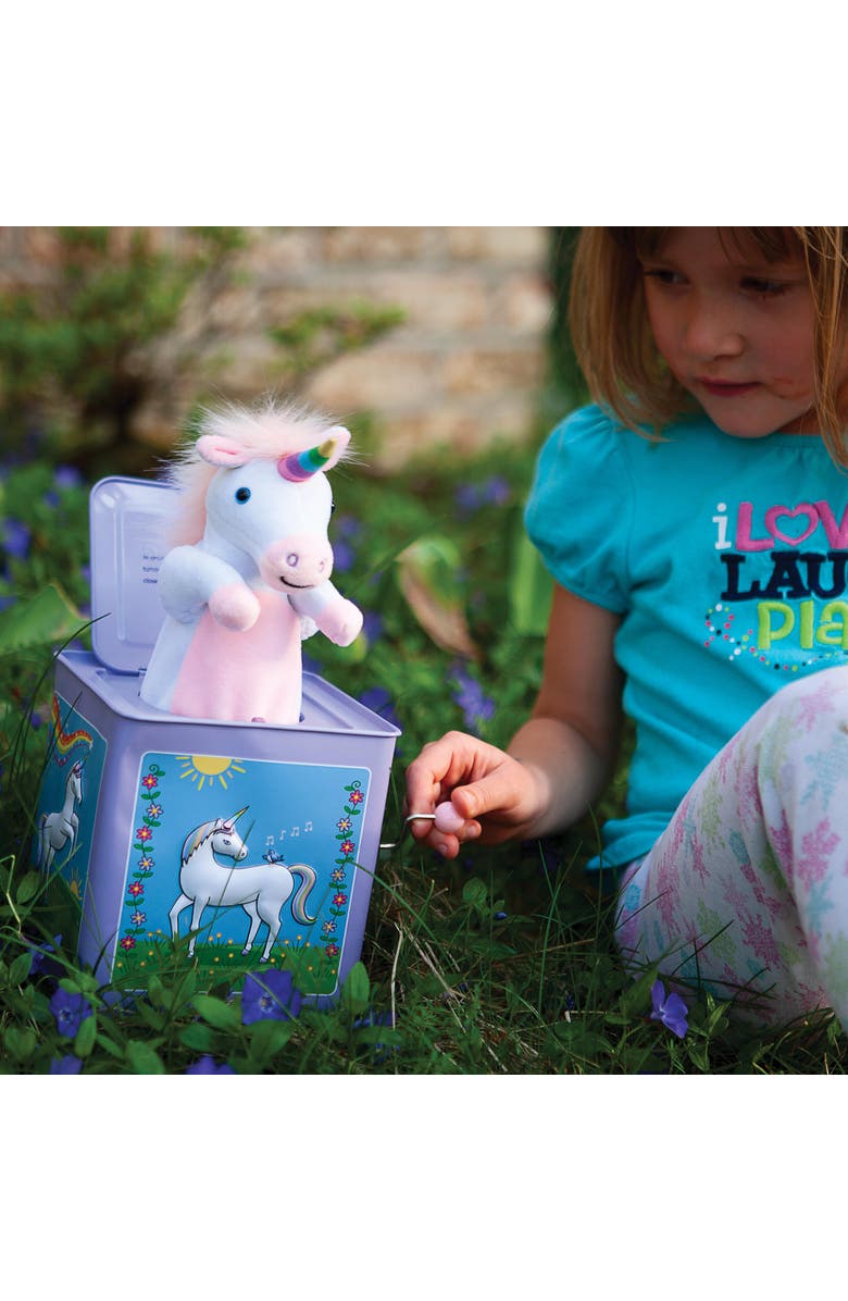 ZZDNU Jack Rabbit Creations Inc. Jack Rabbit Creations Unicorn Jack in The Box Toy, Alternate, color, Multicolored