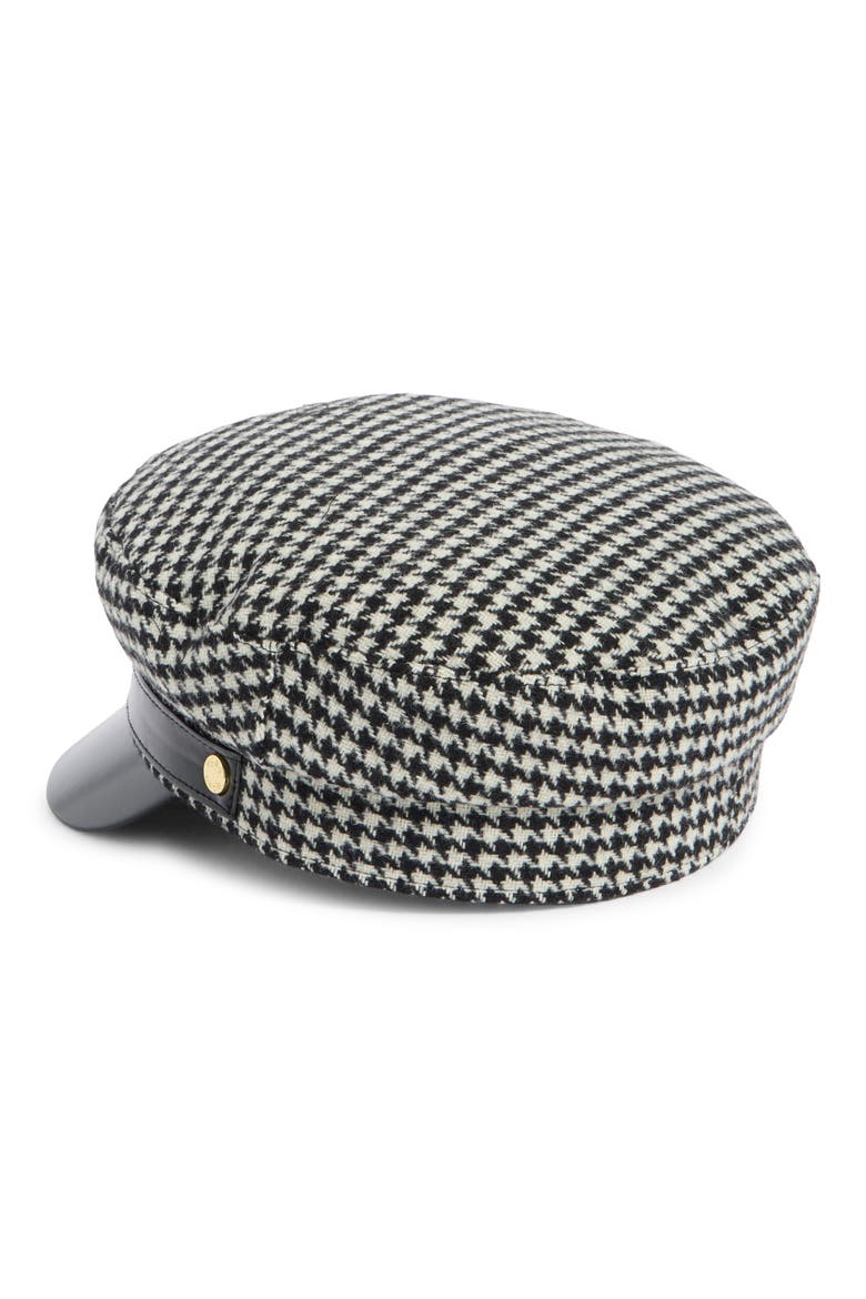 Houndstooth Skipper Cap, Alternate, color, BLACK