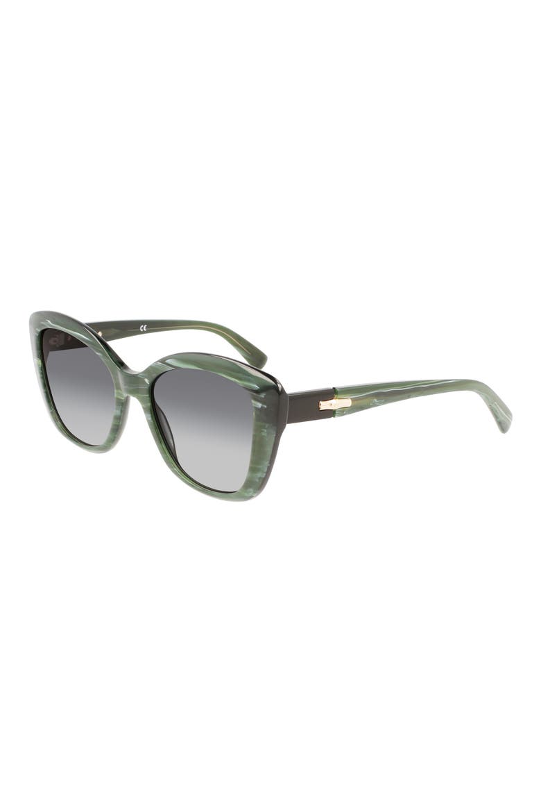 Roseau 54mm Butterfly Sunglasses, Alternate, color, GREEN MALACHITE