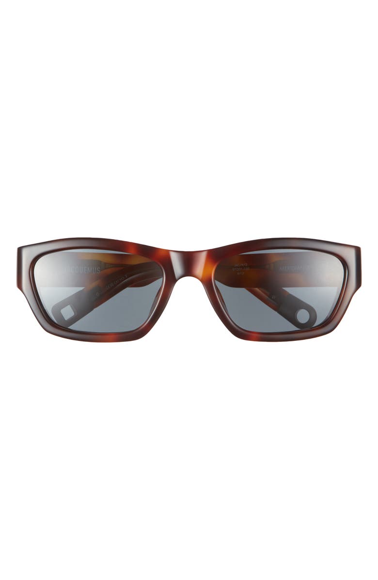 Jacquemus Les Lunettes Meridiano Sunglasses, Main, color, T-Shell/ Matt Black/ Grey