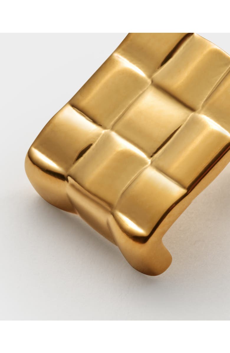 Katie Loxton Taya Waterproof Gold Woven Oversized Stud Earrings, Alternate, color, Gold