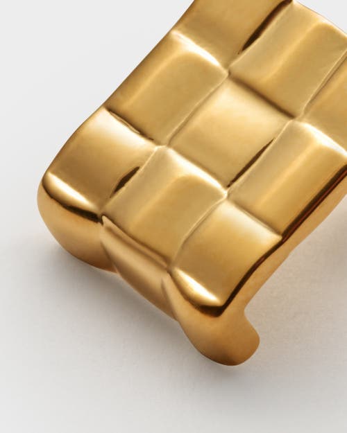 Katie Loxton Taya Waterproof Gold Woven Oversized Stud Earrings In Gold