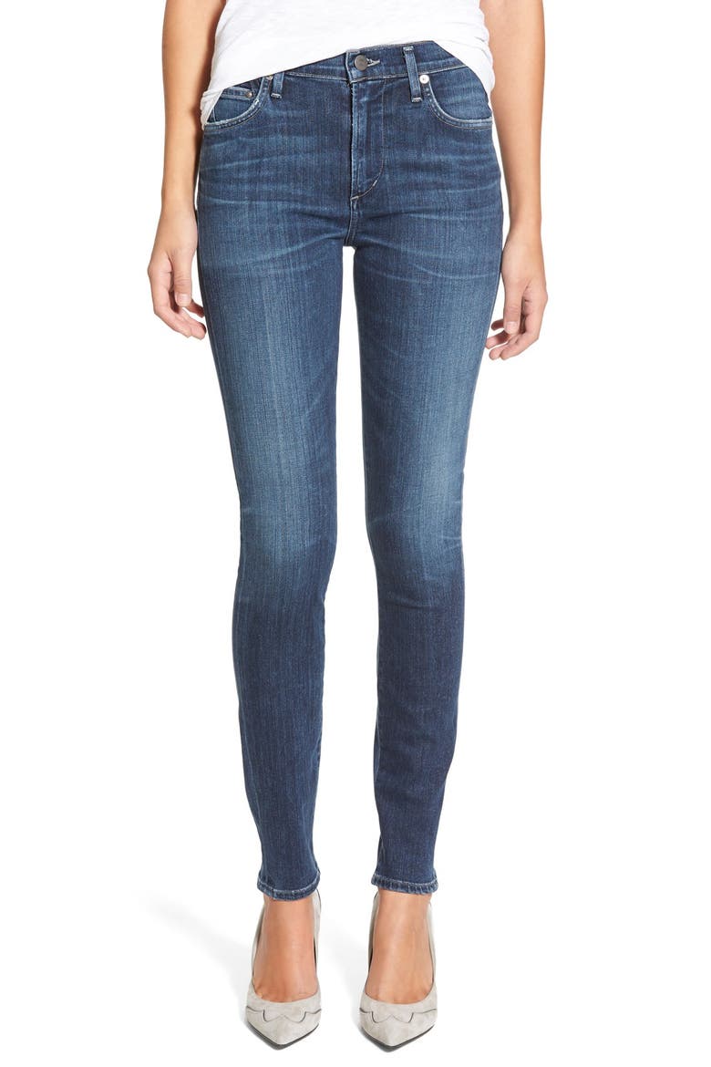 Rocket High Waist Skinny Jeans, Main, color, ALBION