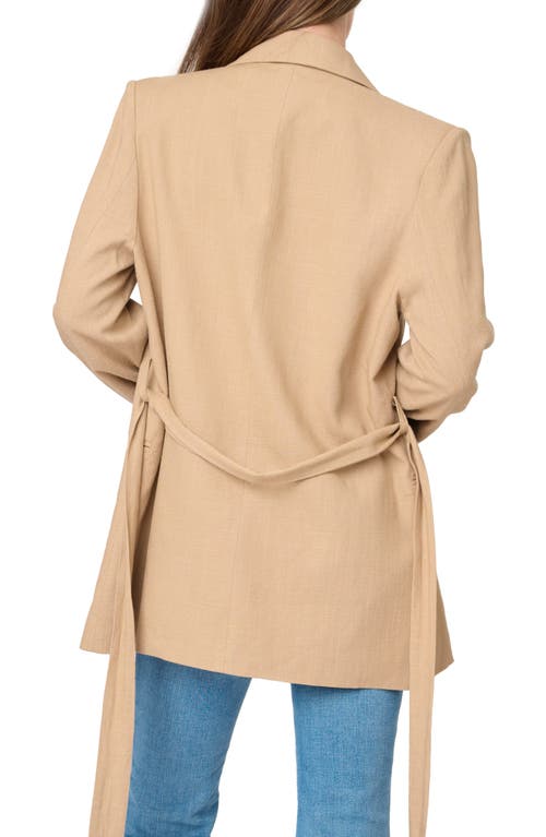 GIBSONLOOK GIBSONLOOK BELTED LINEN BLEND BLAZER 
