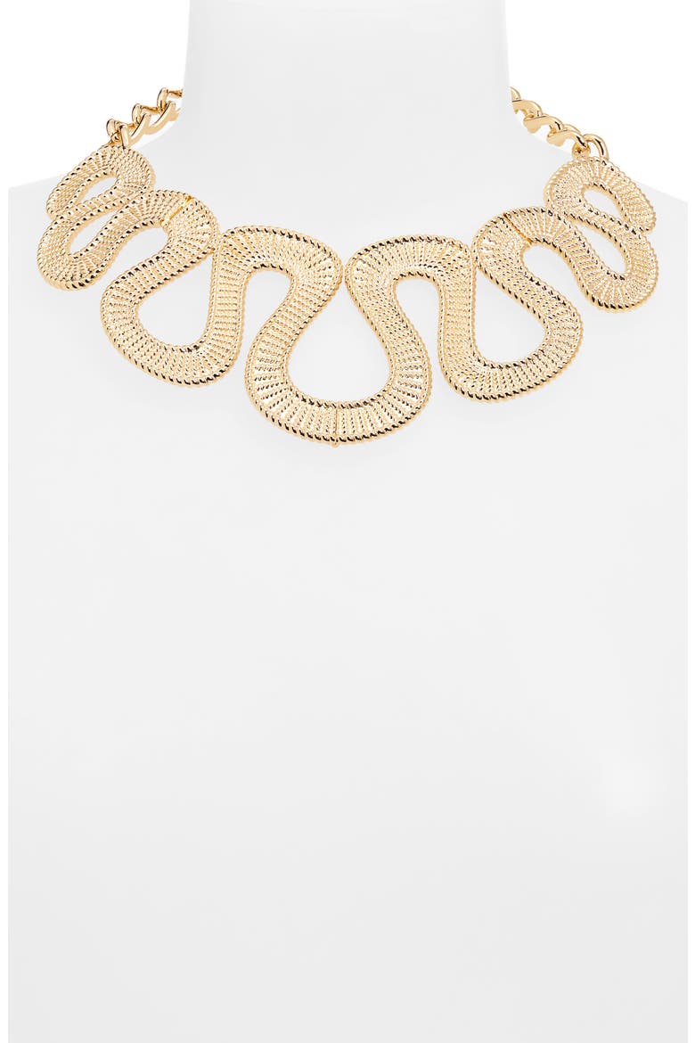 Geometric Collar Necklace, Alternate, color, GOLD