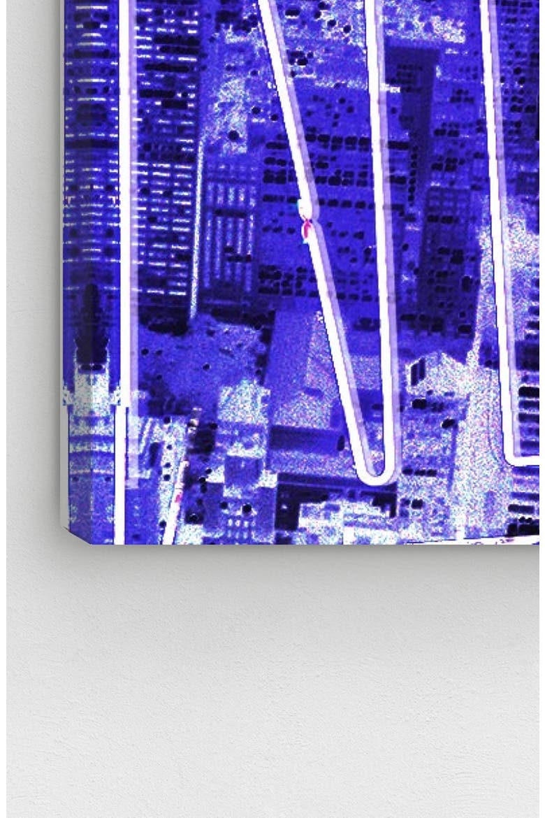 Neon New York City Canvas Wall Art, Alternate, color, PURPLE