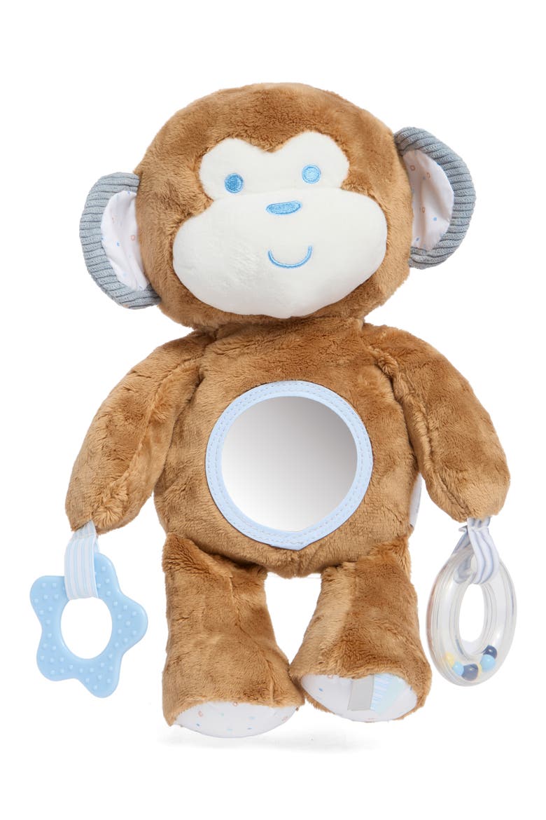 Monkey Mirror Plush Toy, Alternate, color, BROWN