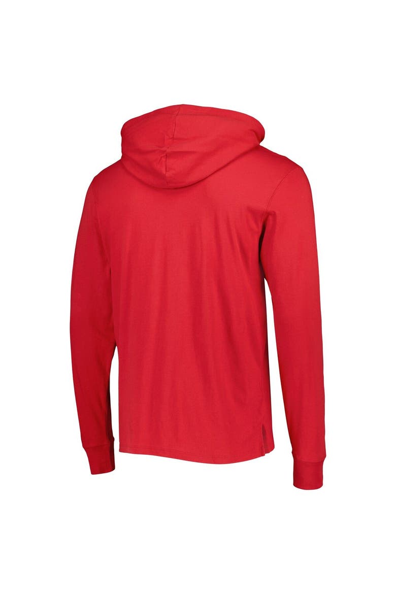Men's '47 Red Tampa Bay Buccaneers Field Franklin Hooded Long Sleeve T-Shirt, Alternate, color, Red