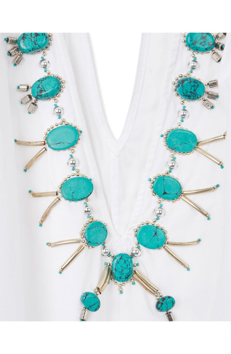 Fortela Afef Deep V-Neck Dress, Alternate, color, Ecru