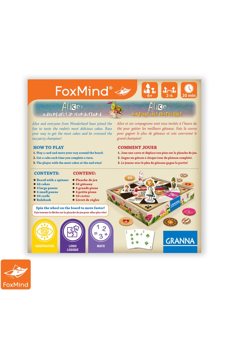 FoxMind Alice's Adventures In Wonderland Board Game, Alternate, color, 