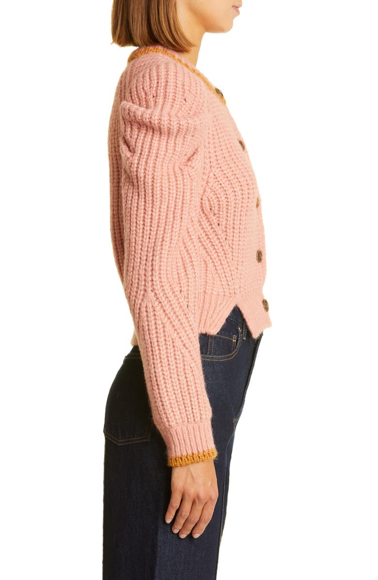 Ulla Johnson Elle Puff Sleeve Cardigan, Alternate, color, 