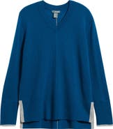 Griffen Tipped Wool & Cashmere High-Low Sweater