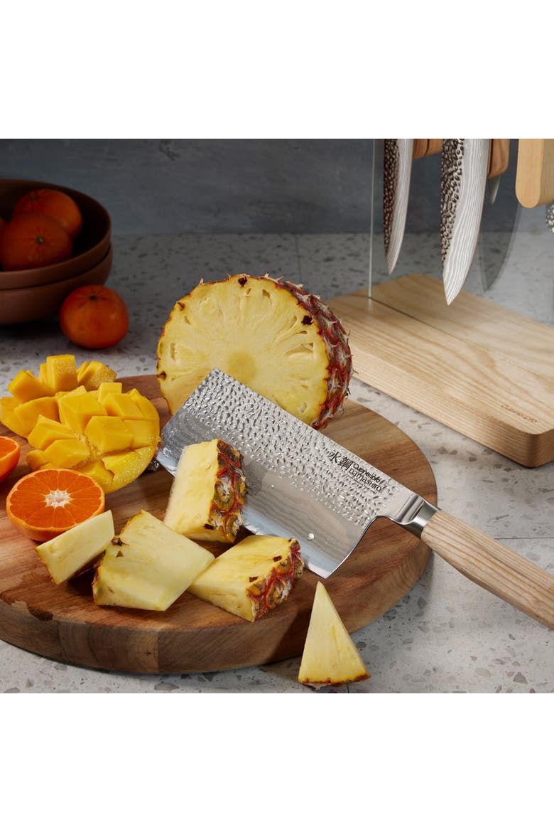Damashiro EMPEROR® Hikari Ash 7-Piece knife block, Alternate, color, Silver
