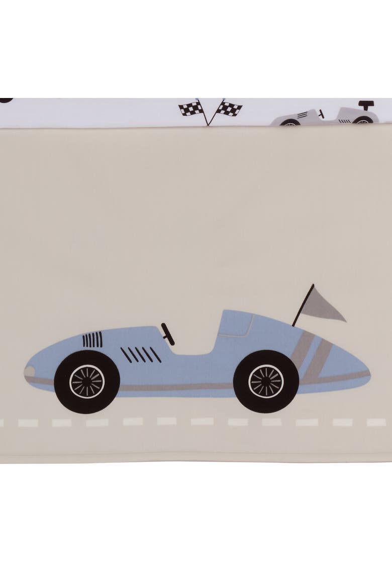 Little Racer 3-Piece Cars/Transportation Baby Crib Bedding Set, Alternate, color, Blue