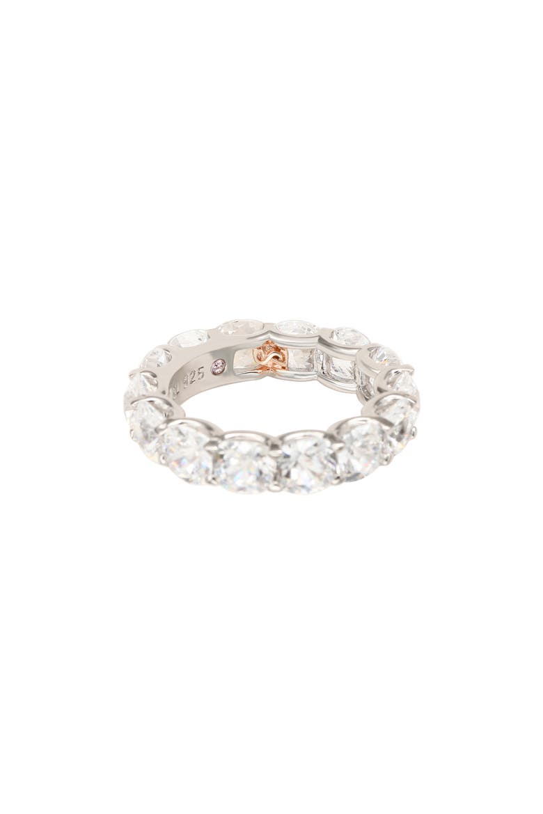 Cubic Zirconia Eternity Band Ring, Alternate, color, WHITE