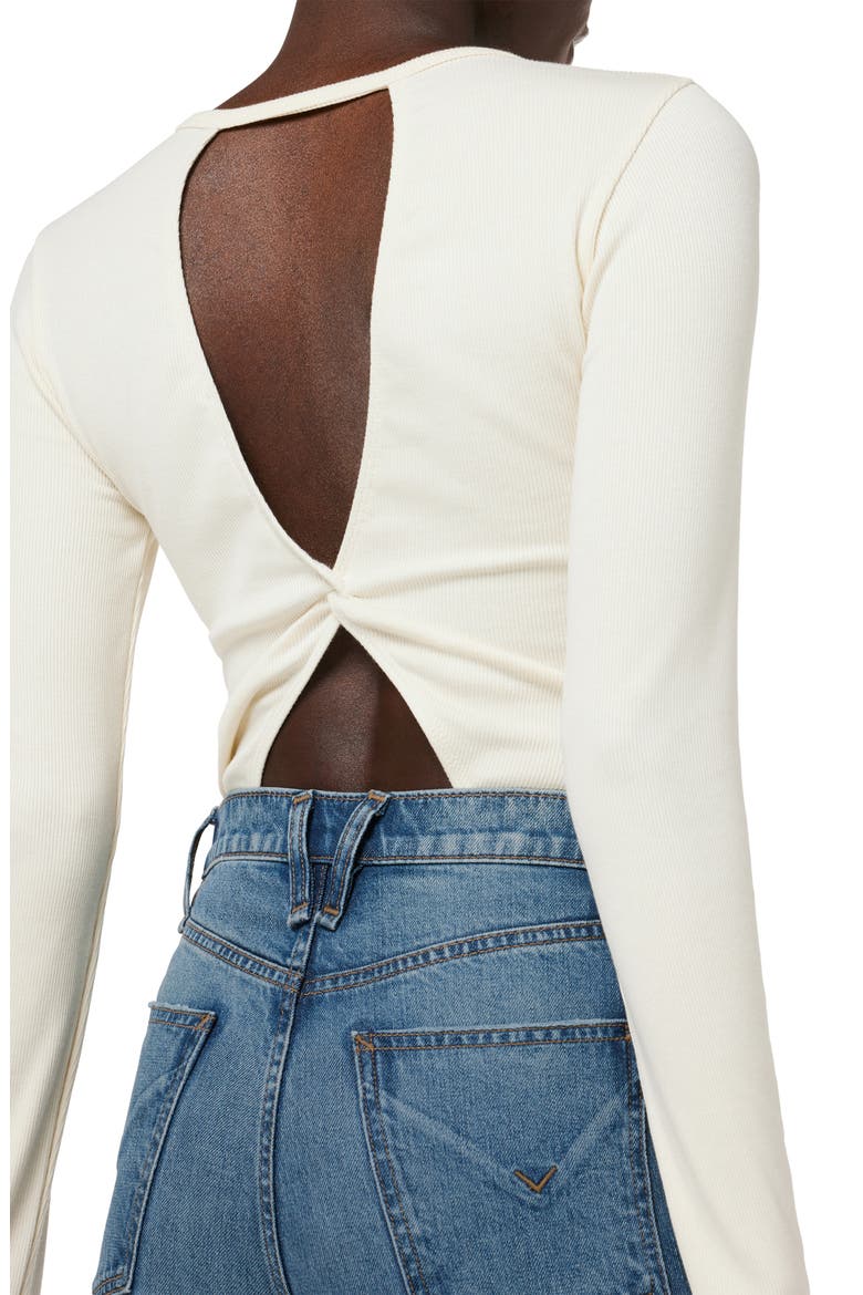 Knot Back Bodysuit, Alternate, color, ECRU
