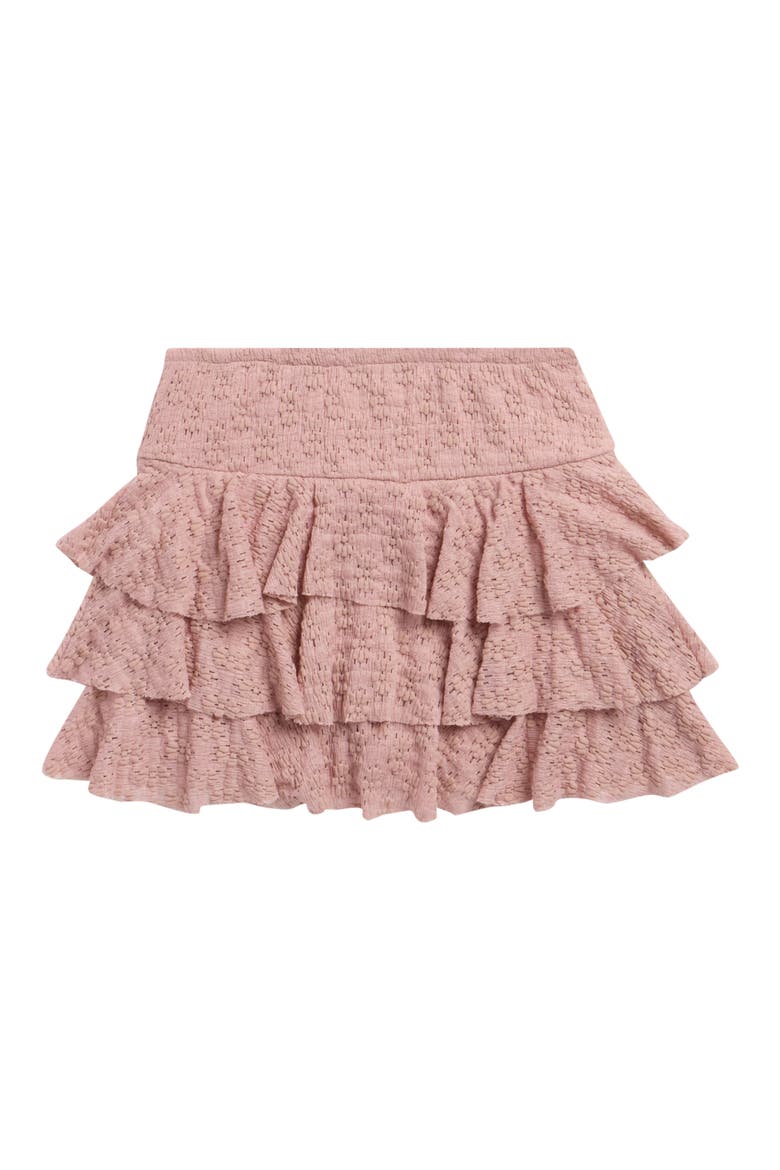 Kids' Tiered Lace Miniskort, Alternate, color, PINK