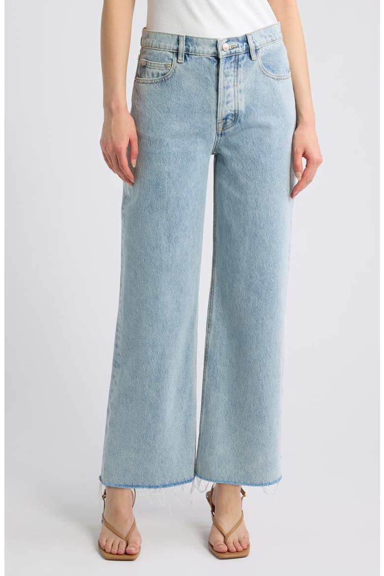 Fawcett High Waist Straight Leg Jeans, Main, color, LIGHT BLUE WASH