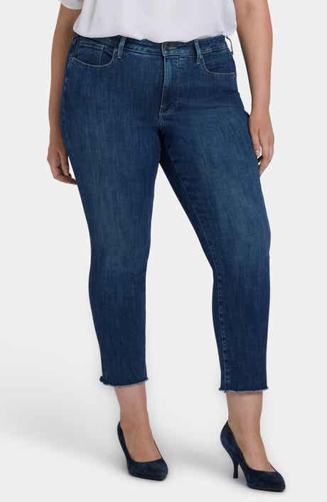 Sheri Fray Hem Slim Ankle Jeans