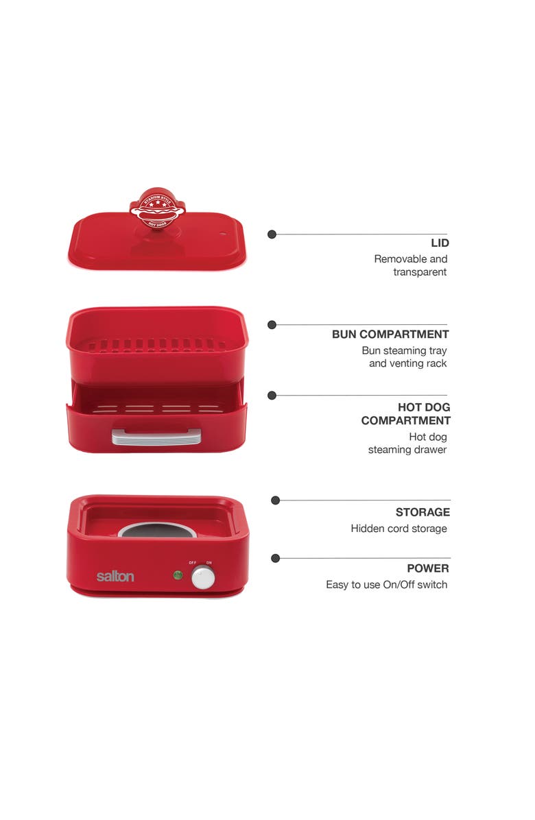 Salton Hot Dog Steamer, Alternate, color, 