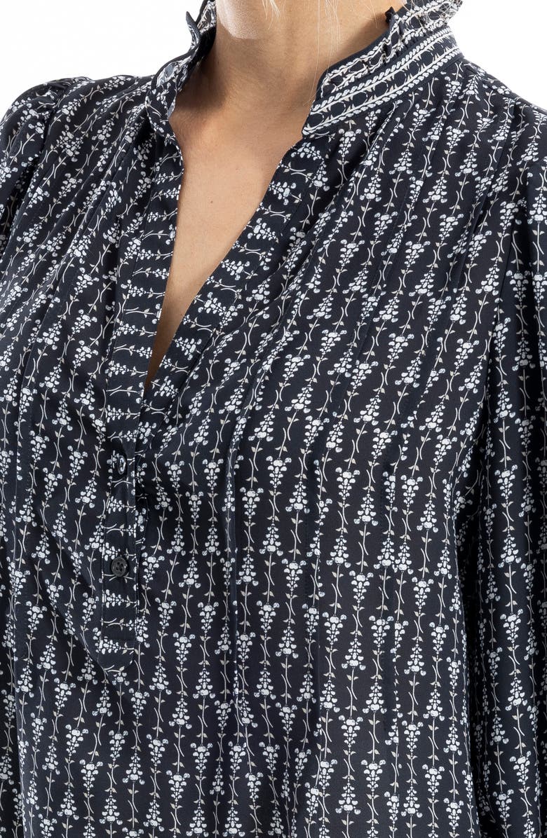 MAX STUDIO Ruffle V-Neck Long Sleeve Top, Alternate, color, 