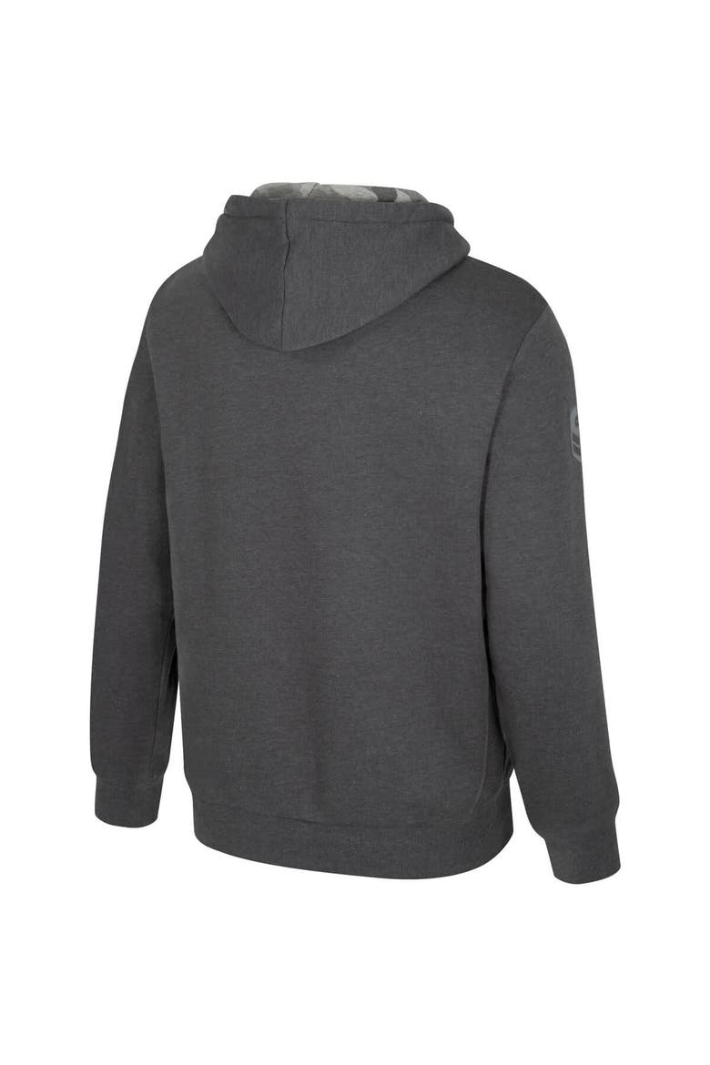 Men's Colosseum  Heather Charcoal Michigan State Spartans Operation Hat Trick Squad Hoodie, Alternate, color, Heather Charcoal