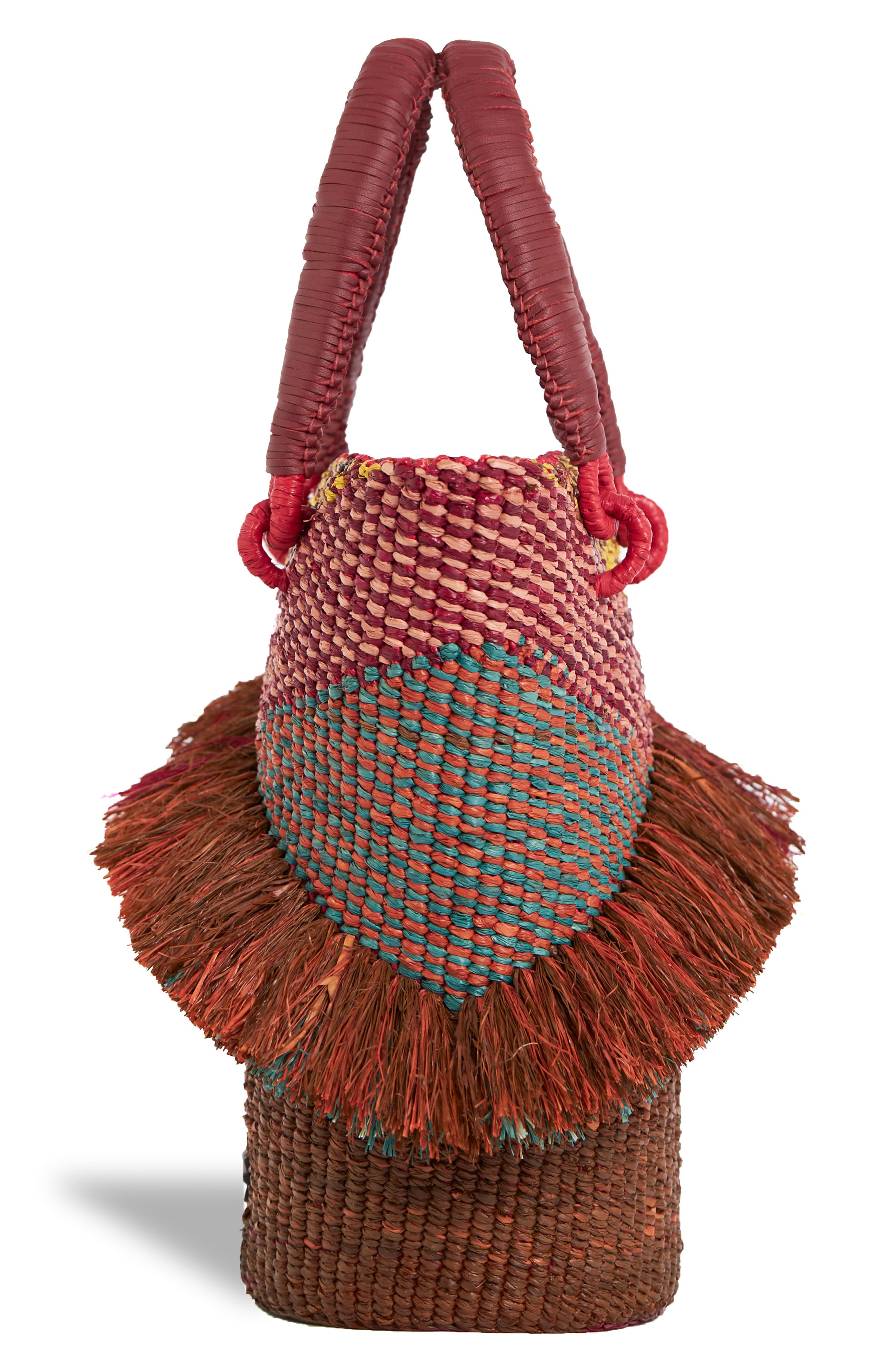 A A K S Tia Raffia Bucket Bag, Alternate, color, 