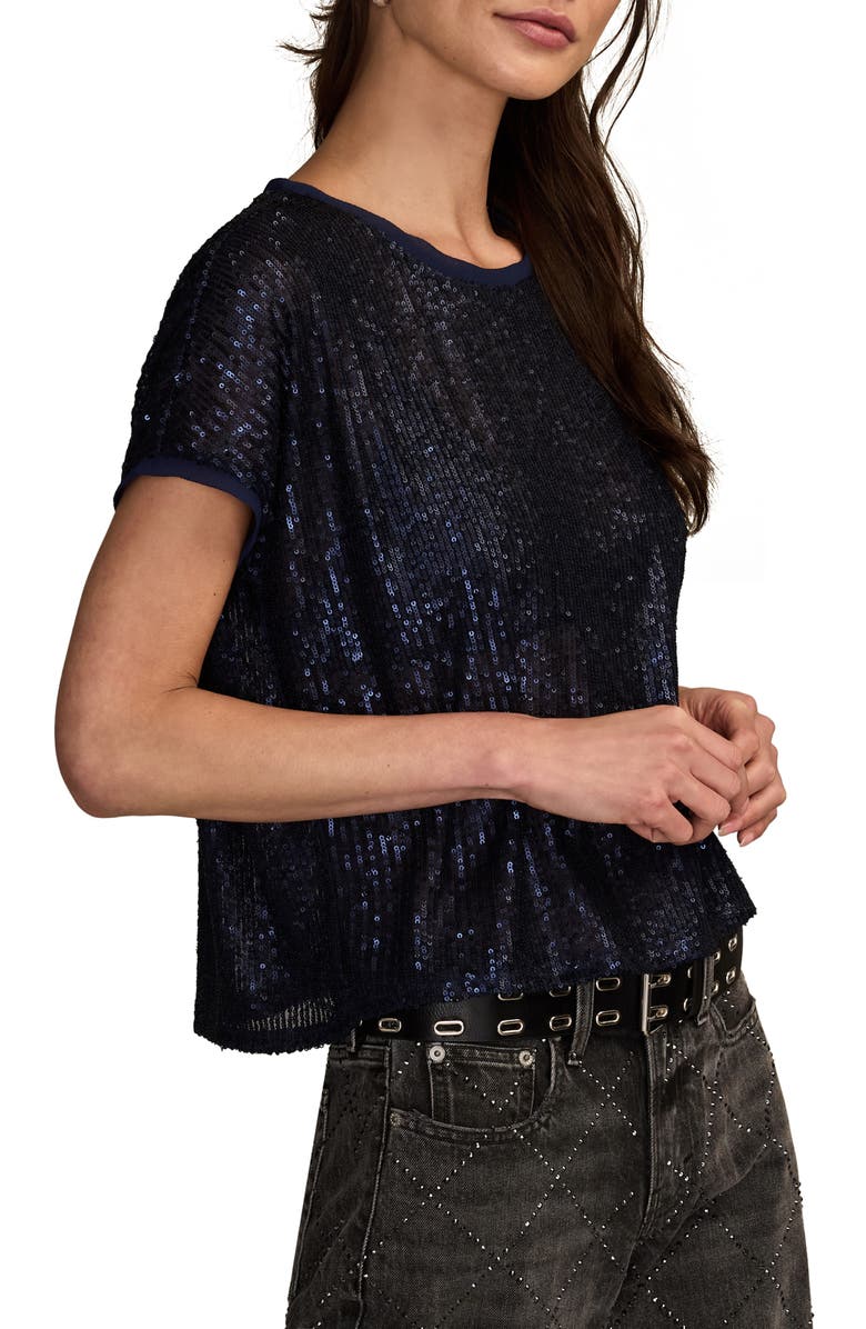 Lucky Brand Sequin T-Shirt, Alternate, color, Moonlit Ocean