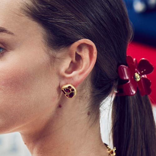 Lele Sadoughi Molten Button Earrings In Gold