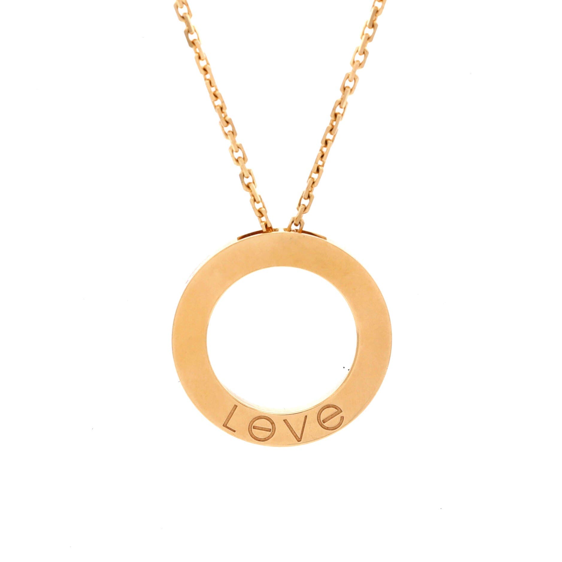 Love Pendant Necklace 18K Yellow Gold, Main, color, Metallic Gold