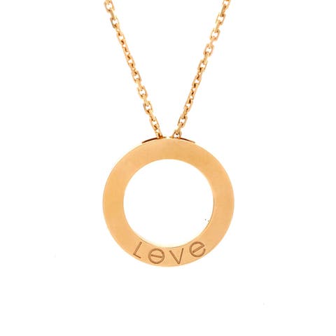 Love Pendant Necklace 18K Yellow Gold