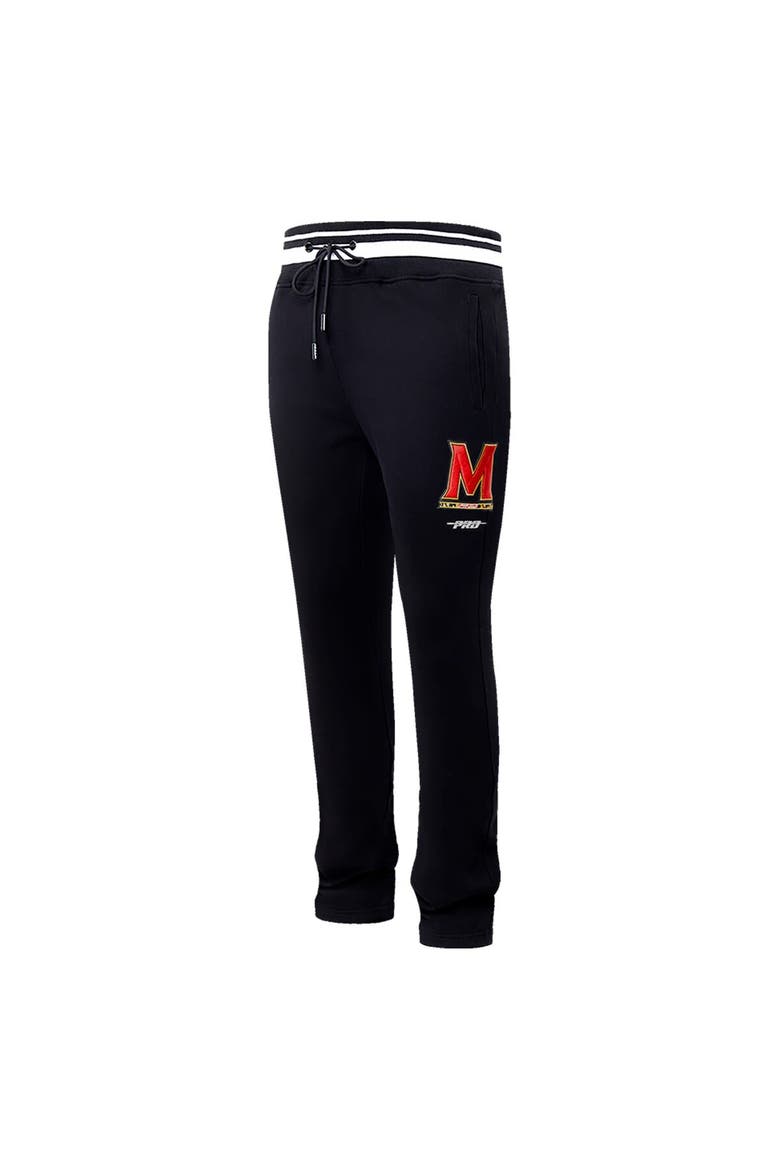 Men's Pro Standard Black Maryland Terrapins Script Tail Fleece Sweatpants, Alternate, color, Black