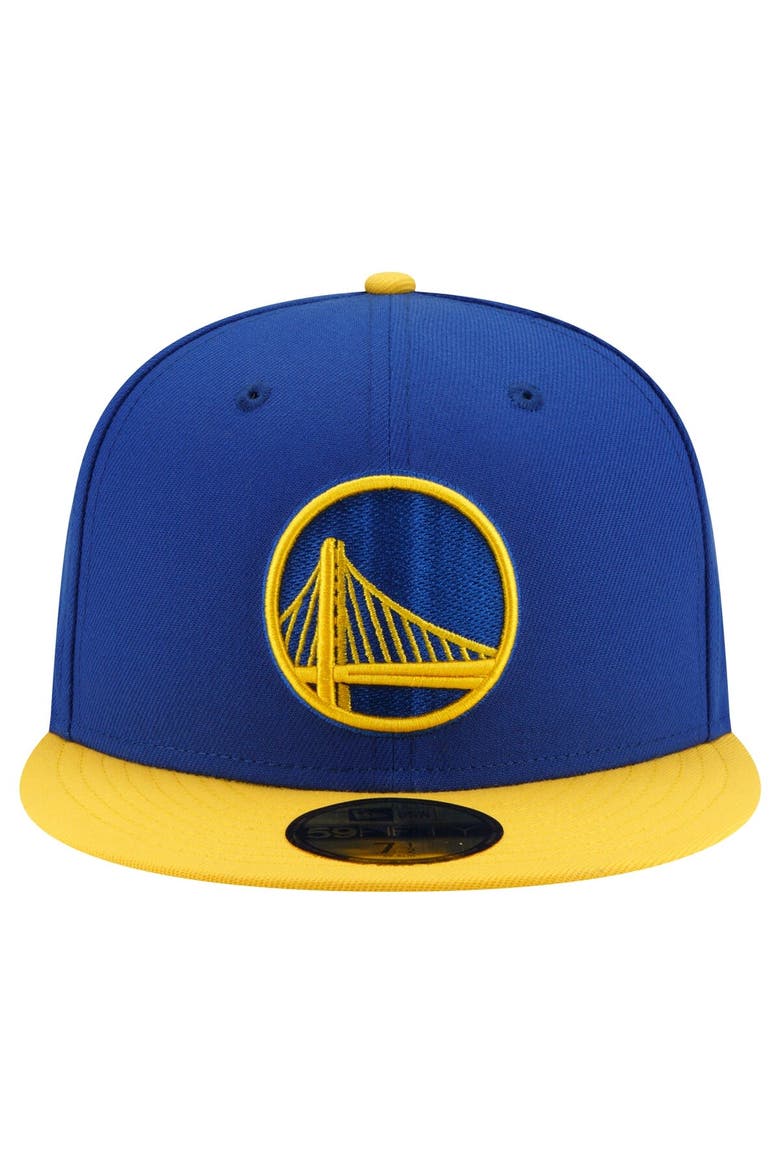 Men's New Era Royal/Gold Golden State Warriors 2-Tone 59FIFTY Fitted Hat, Alternate, color, Royal