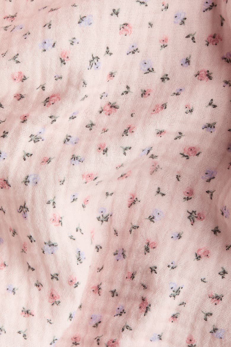 Cotton Muslin Dress, Alternate, color, Light pink/floral