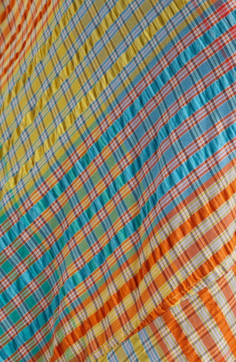 Free People Rivoli Patchwork Plaid Cotton Midi Skirt, Alternate, color, Pop Combo