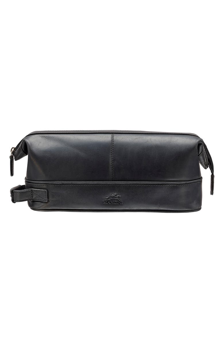 Mancini Classic Toiletry Bag, Main, color, Black